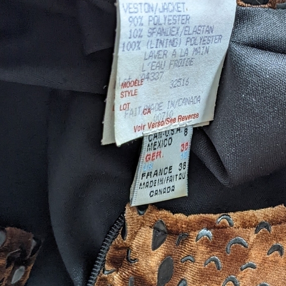 Joseph Ribkoff leopard animal print jacket cardigan brown black size 8 @T1 - Picture 2 of 8